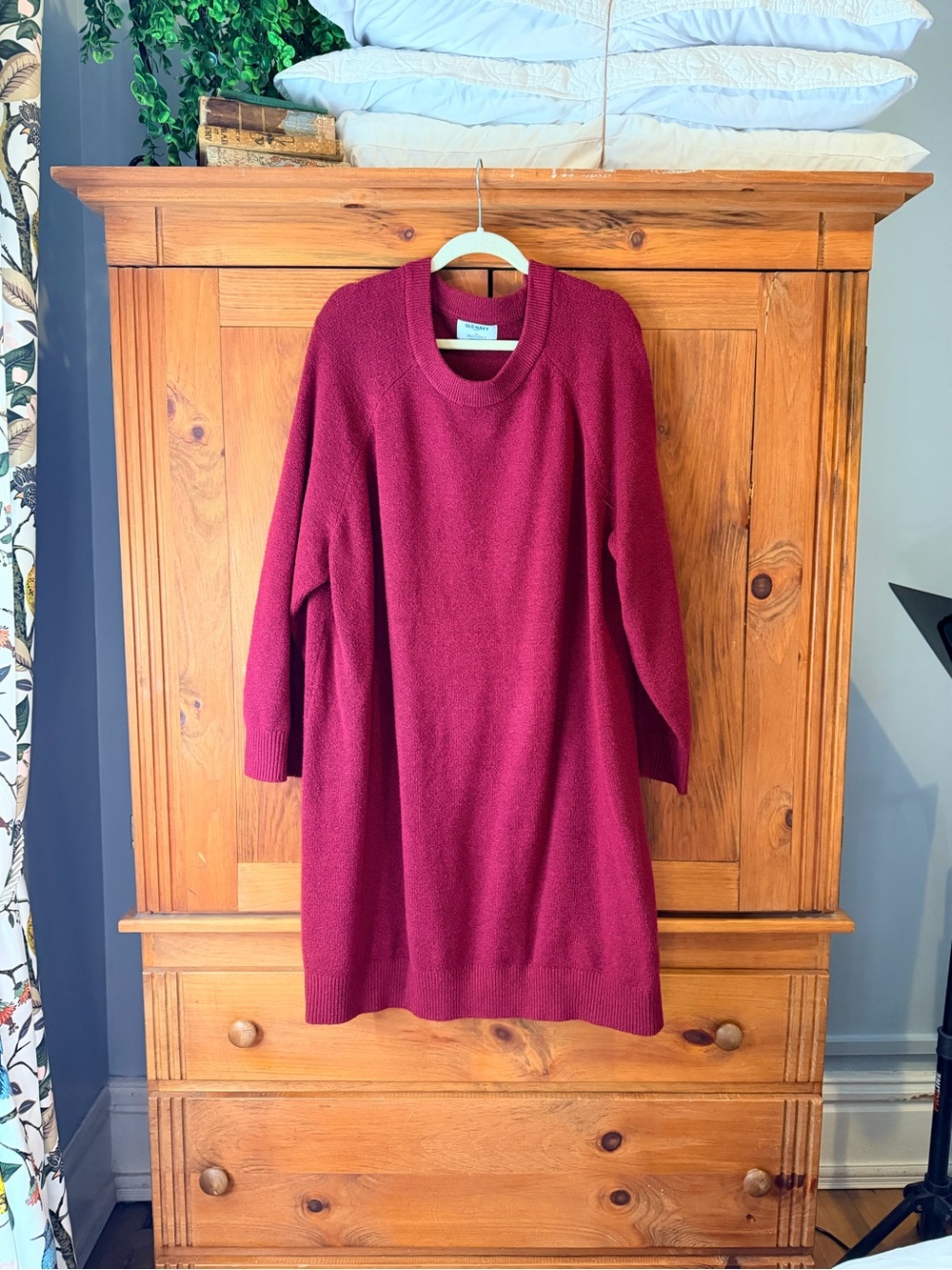 Old Navy Red Cozy Knit Sweater Dress